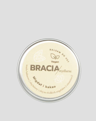 Voedende lippenbalsem amandel en cacao met vitamine E en lijnolie Bracia Mydlarze - 1