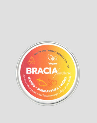  Fruit sorbet voor droge en gesprongen lippen kers mango en mandarijn Bracia Mydlarze - 1