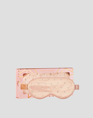 Zijden slaapmasker versierd met kristallen – rose gold Crystallove - 1
