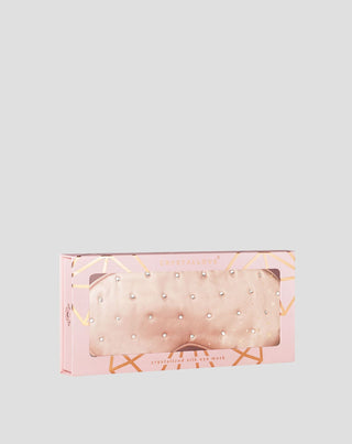 Zijden slaapmasker versierd met kristallen – rose gold Crystallove_4 - 4