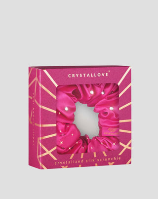 Zijden haarband met kristallen –hot pink Crystallove_4 - 4