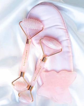 Rozenkwarts Roller Gezichtsmassager Steen van Liefde Crystallove - 2