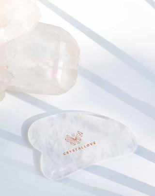 Gua Sha gezichtsmassageplaat met reinigende eigenschappen van strass steentjes Crystallove - 2