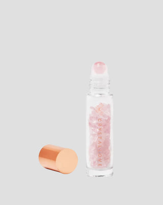 Flesje met kristallen voor olie – roze kwarts Crystallove - 1