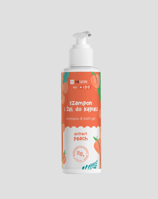 Shampoo en douchegel 2-in-1 voor kinderen met perzikgeur HiSkin - 1