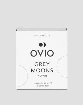 Lentilles mensuelles grises platine à correction nulle Gray Moons No. 2 Ovio - 1
