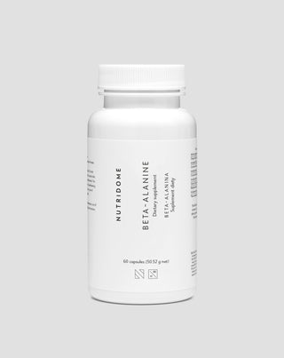 Beta-alanine 700 mg voor prestaties en vermindering van spiervermoeidheid Nutridome, 60 capsules