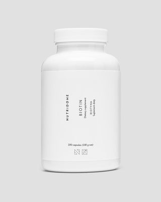 Biotine capsules 2500 mcg vitamine H voor haar, huid en nagels Nutridome 180 stuks