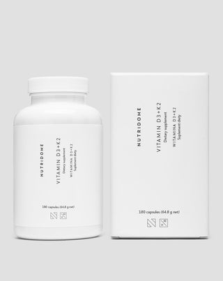 Vitamines D3+K2 met inuline ter ondersteuning van het skelet en de immuniteit Nutridome 180 stuks
