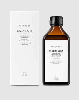Drinkbare oliën voor de huid met Omega 6 en Vitamine E Beauty Nutridome 250 ml