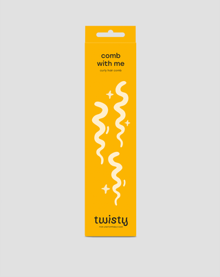 Kam met brede tanden voor het zachtjes ontwarren en verzorgen van krullend haar Twisty