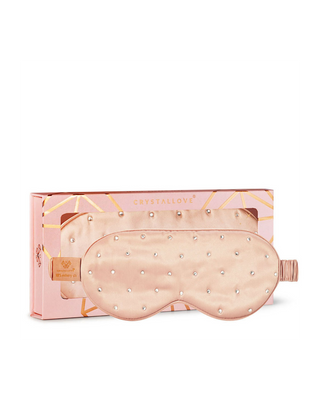 Masque de sommeil en soie orné de cristaux – Rose Gold Crystallove - 1