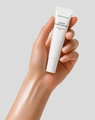 Vloeibare highlighter voor gezicht en lichaam met glow-effect Nutridome