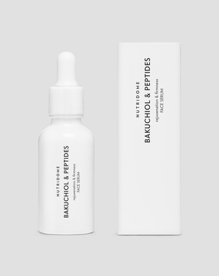 Serum met bakuchiol en peptiden voor rimpels en een steviger huid, plantaardig alternatief voor retinol Nutridome