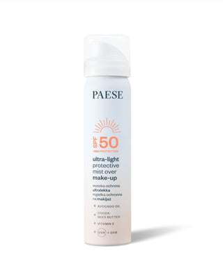 Brume protectrice de maquillage ultra-légère Paese avec protection solaire SPF50 - 1