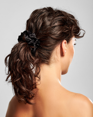 Lot de 3 élastiques à cheveux en soie noire 100% soie naturelle Twisty - 2