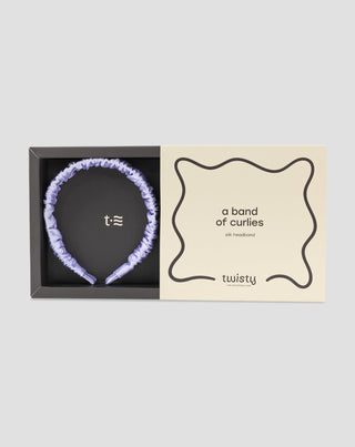 Bandeau en soie 100% soie naturelle lilas Twisty - 3