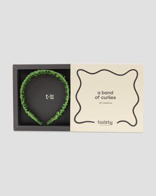 Bandeau en soie 100% soie naturelle vert Twisty - 3