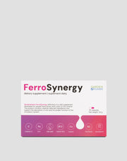 Voedingssupplement voor ijzertekort ter ondersteuning van de opname met vitamine C, B12 en foliumzuur Gardenpharm FerroSynergy 30 stuks.