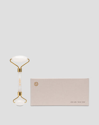 Rouleau de massage facial en jadéite blanche pour réduire les cernes et les poches Uddo - 3