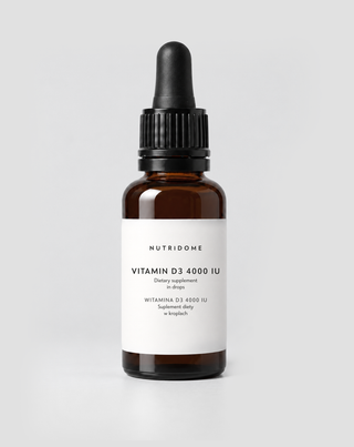 Vitamine D3 druppels 4000 IE/dag voor weerstand en sterke botten met Vitamine E, 30 ml, Nutridome