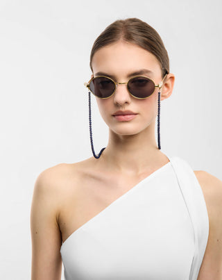 Chaîne de lunettes en lapis-lazuli naturel Mys - 3