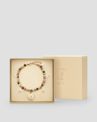 Bracelet avec pierre naturelle agate, maifan, jaspe, jade et aventurine Mys - 5