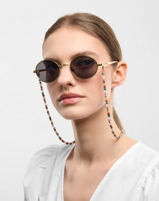 Chaîne de lunettes avec pierre naturelle agate, maifan, jaspe, jade et aventurine Mys - 3